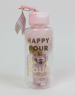 Happy Hour Is The Best Hour So Drink Up | 7 Piece Bath Set/Water Bottle - NEW