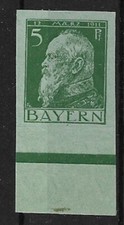 Bayern MiNr. 77 IU postfrisch ** vom Unterrand tiefst gepr&uuml;ft Pfenninger