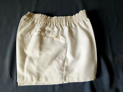 Short homme tergal blanc neuf VINTAGE 60 70 Short Pants size