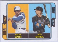 2023 Topps Heritage Then and Now #TAN15 Jeff McNeil/Ralph Garr