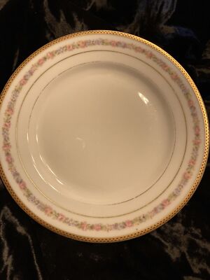 Antique Kaiserin Maria Theresia Carlsbad China KBNY Plate Roses/Gold C1900