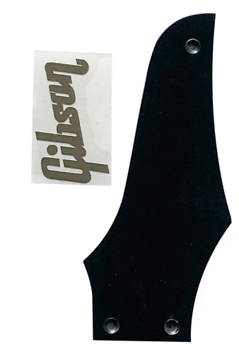 Guitar Pickguard For Gibson Non-Reverse Firebird"Logo"Truss Rod Cover 1Ply Black