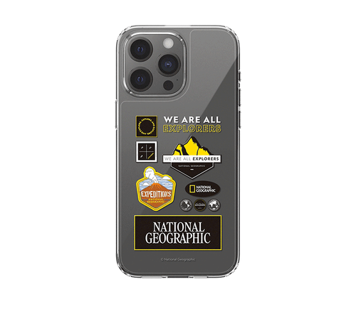 Custodia trasparente stemma National Geographic per iPhone 15, 15 Plus, 15 Pro, 15 Pro Max - Foto 2 di 12