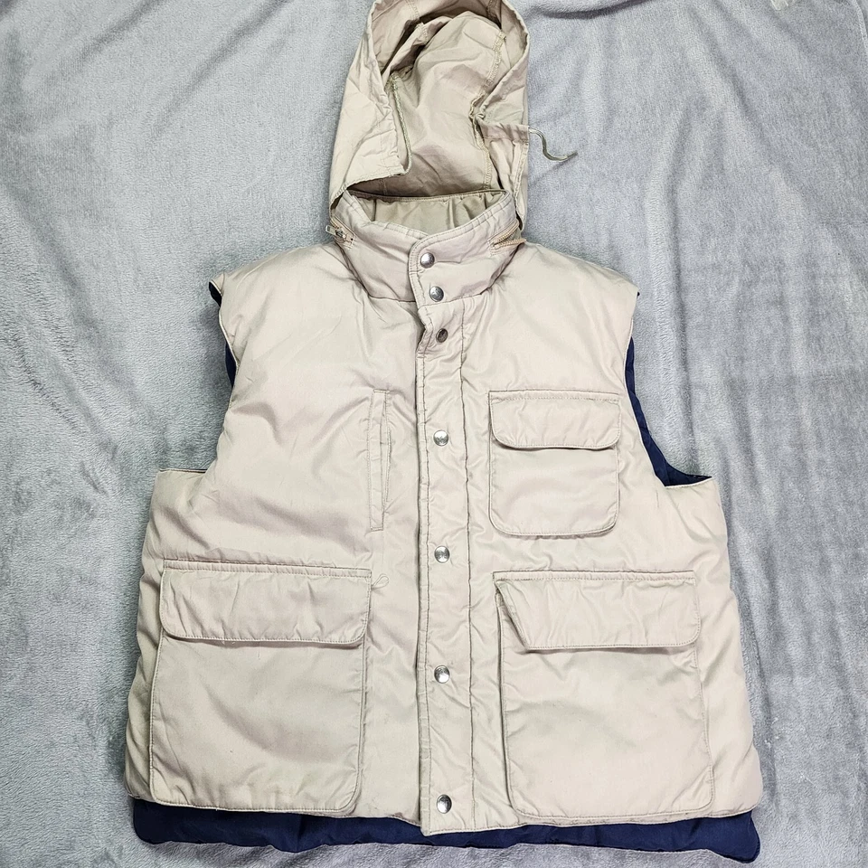 Chaleco de plumón Fieldmaster para hombre beige extra grande caza pesca con capucha bolsillos con cremallera Foto 2 de 4