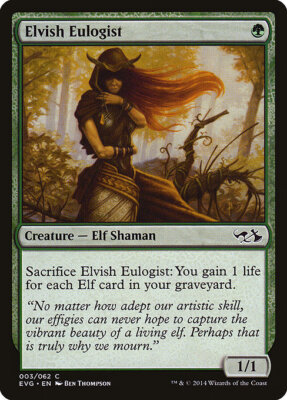 1x Elvish Eulogist NM Eng MTG - DDA : Elves Vs Goblins