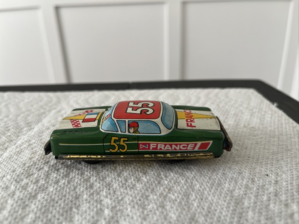 VINTAGE 1950'S-1960'S TIN LITHO JAPAN FRICTION #55 FRANCE RACE CAR
