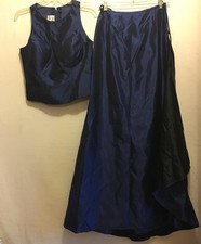 Bill Levkoff Women's Holiday Prom 2Piece Formal Dress Navy Size 6 Sleeveless