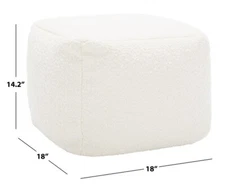 Safavieh SAMUELS BOUCLE POUF, Reduced Price 2172746192 SFV5041A