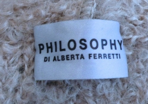 Cárdigan Suéter Beige Mohair Alpaca Toggle Philosophy di Alberta Ferretti Talla 4 - Imagen 10 de 10