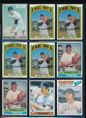 lycolyco2004様 Lot (10) Sparky Lyle 1972 Topps #259 116 545 365 598 Red Sox Yanks