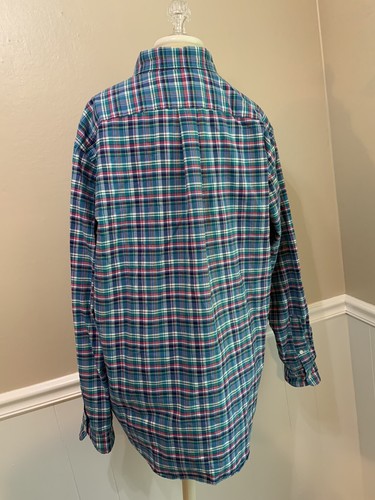 Camicia Ralph Lauren vestibilità classica blu rosa acqua a quadri 100% cotone con bottoni XL - Foto 6 di 12
