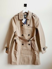 Jack Wills Meryl Stone Beige Ladies Belted Trench Coat Uk 8 Xs