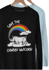 Save The Chubby Unicorn T-SHIRT Endangered Species Rhino Poaching Rhinoceros TEE