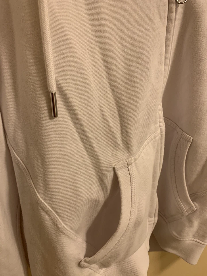 Armani Jeans Men's White /Grey Logo Graffiti Full Zip Hoodie Jacket,Size: L - Image 4 of 4