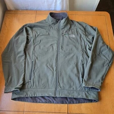 The North Face Apex Bionic 3 Men's Soft Shell Full Zip Jacket Khaki Green Sz 2XL