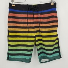 American Eagle Men's Striped Swim Trunk Shorts Size Small