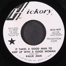 KALLIE JEAN: it takes a good man to keep up with a good woman / if you care enou