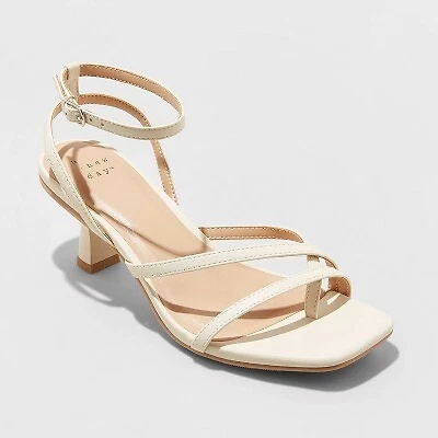 Cream outlet strappy shoes