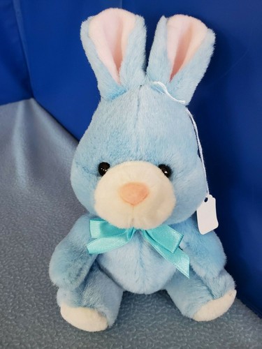 EASTER: Easter Bunny holding Basket of Flowers 9" Stuffed Animal/Decoration NEW - Picture 6 of 12
