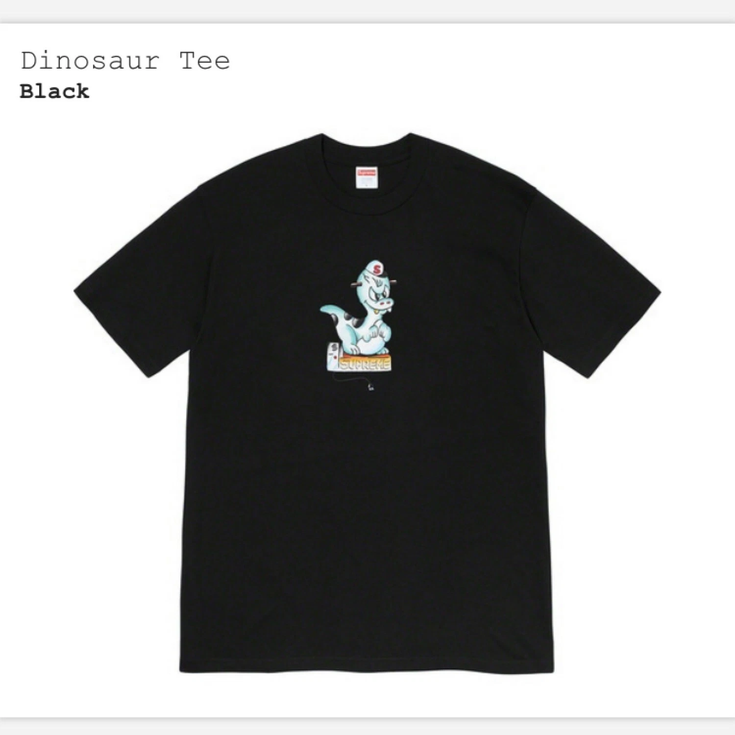 Tee shirt dinosaure suprême noir moyen NEUF