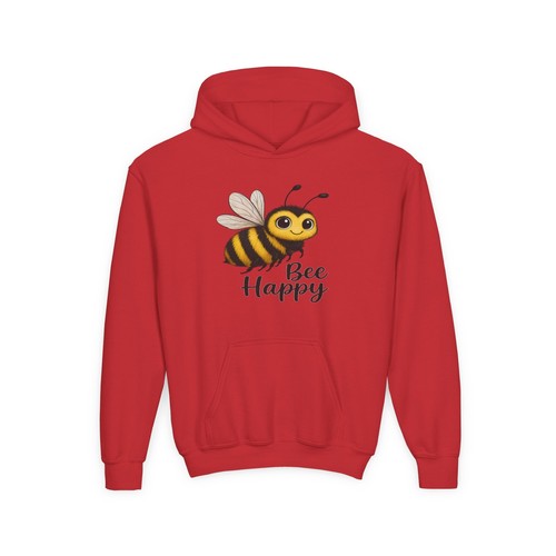 Bee Happy Hoodie, Cute Sweatshirt for Kids Gift, Positive Vibes Hoodie, Birthday - Picture 18 of 19