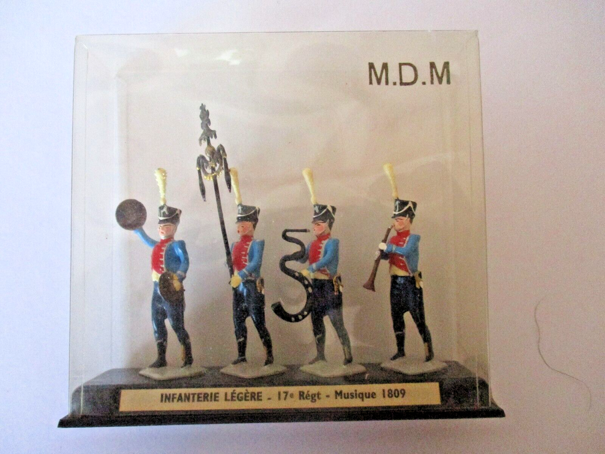 Figurines 1/43 1er Empire - Musique 17e Rgt Infanterie Légère, MDM, Boîte De 4, état Parfait