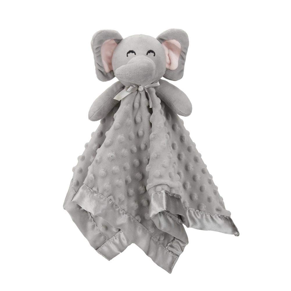 Pro Goleem Elephant Security Blanket, Snuggle Toy, Gdrey, 16 In; Free Shipping