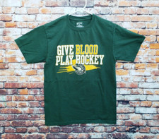 🔥 Quad City Mallards Give Blood Play Hockey ECHL Green Shirt Men's Small S