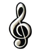 Treble Clef Embroidered Patch