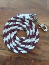 Nylon Poly Mini Horse Pony goat sheep dog Lead Rope USA Made maroon candy can