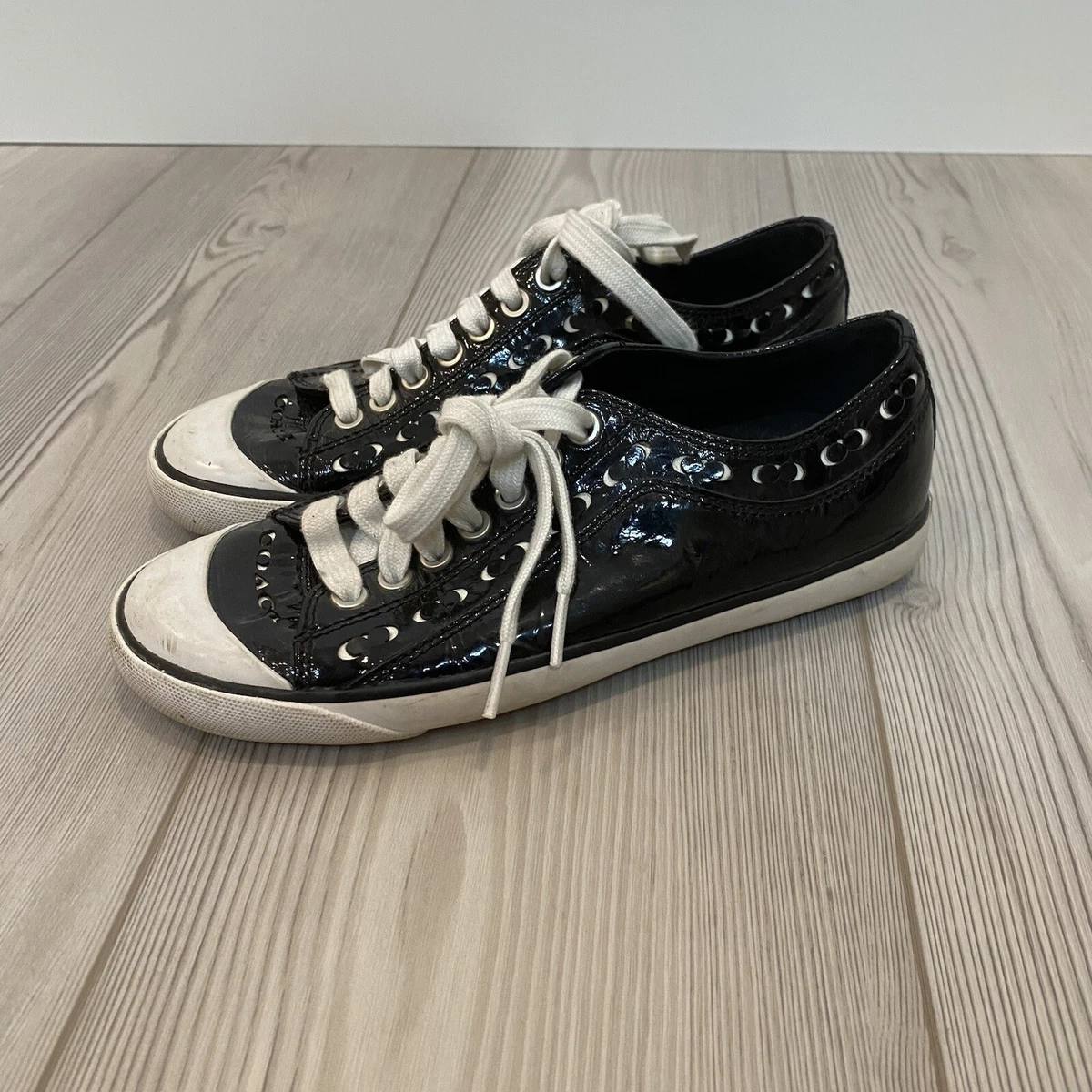 Coach patent leather best sale shoes