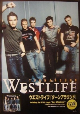 Westlife / Turnaround 2003 Japan Original Promo Poster B2 20x28in(515×728mm)
