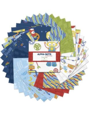 Alpha-Bots By Wilmington Prints - 5 Karat Crystals / Charm Pack