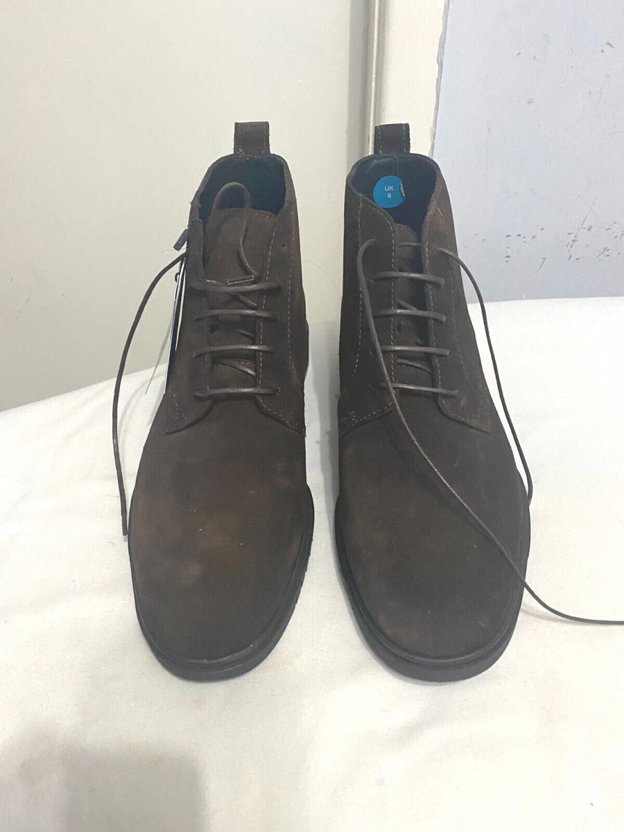 Tommy Hilfiger Men s Dark Brown Flexible Dressy Suede Desert Boots
