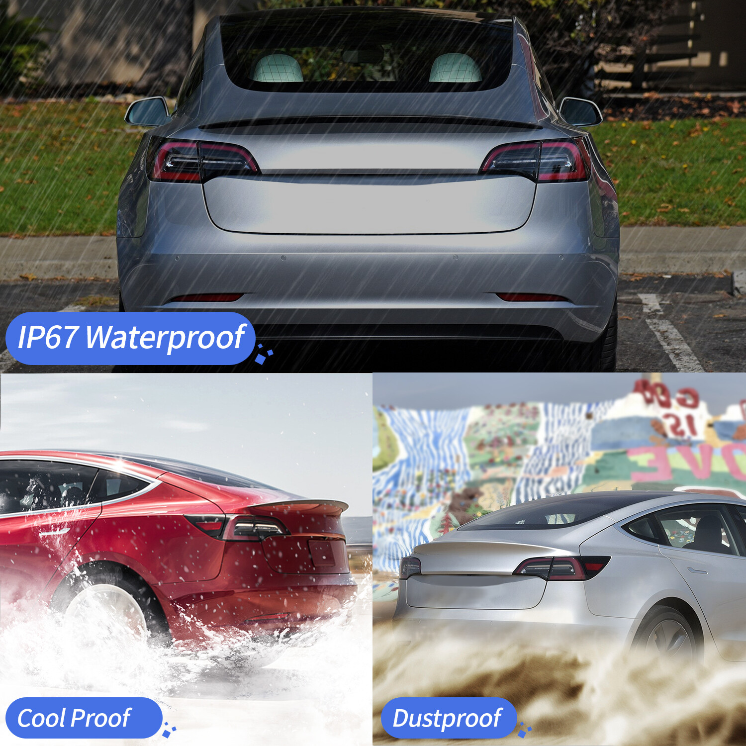 Tail Light 4 Pins for 20172023 Tesla Model 3 LED Brake Signal Lamp