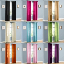1PC TRANSPARENT PANEL SEMI-SHEER GROMMET WINDOW CURTAIN DRAPES 55" WIDE EACH 