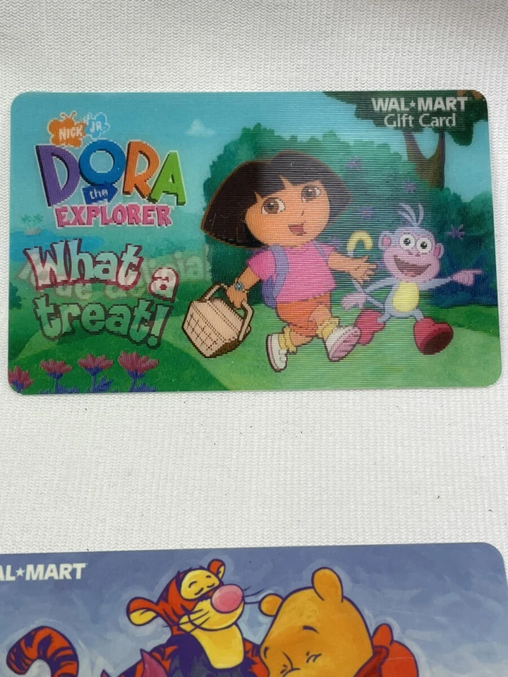 Lot of 4 Walmart Gift Card Collectibles DORA WINNIE MY LITTLE PONY NO CASH VALUE - Image 4 of 4