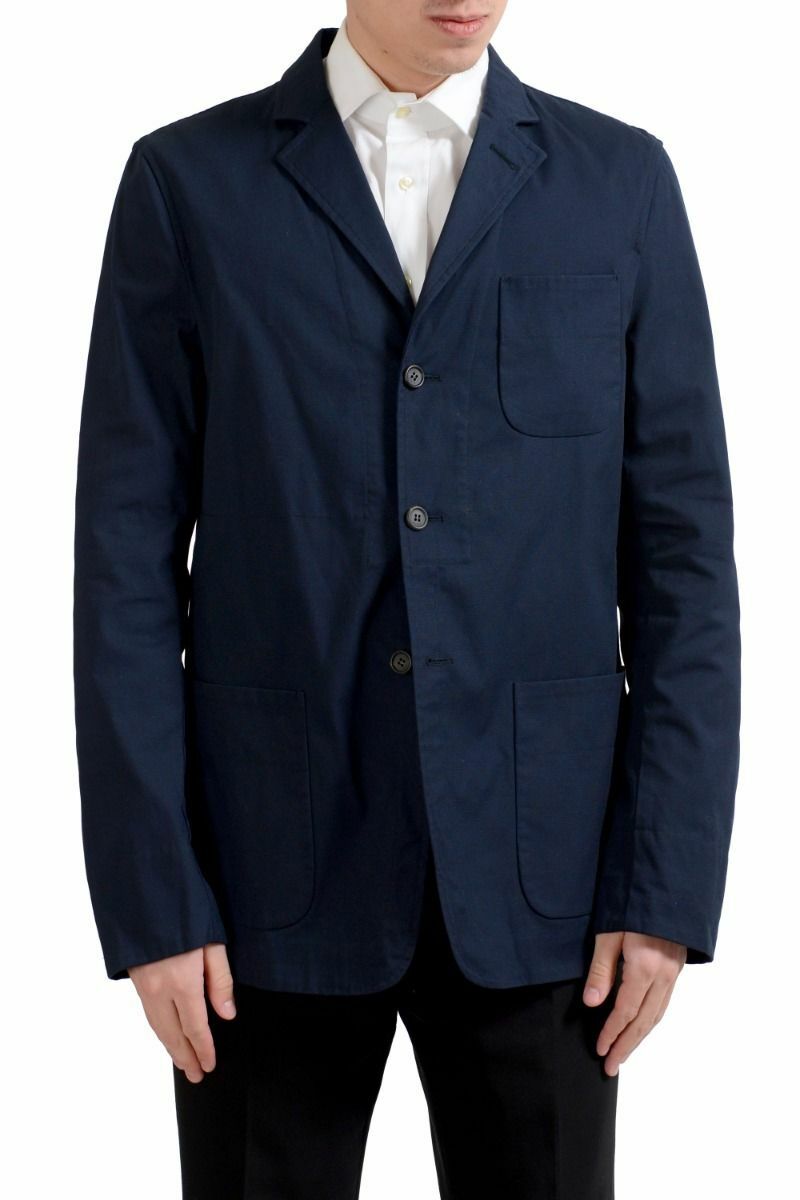Malo Мужской темно синий стрейчевый блейзер на трех пуговицах Спортивное пальто Размер 42 44 46 41390₽