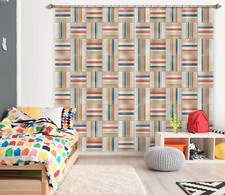 3D Striped Tiles ZHUA377 Blockout Photo Curtain Fabric Window Amy