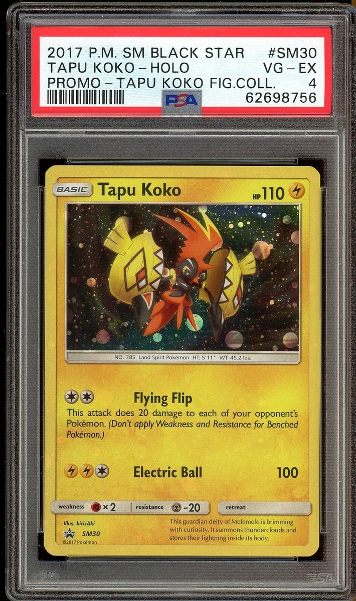 2017 POKEMON Black Star Promo SM30 Tapu Koko Holo PSA 4 | eBay