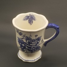 Cracker Barrel Coffee Tea Mug Blue Toile Larg...