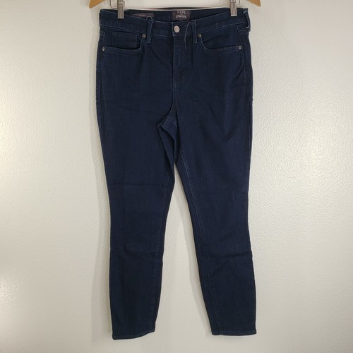 NYDJ for Chicos Damen Jeans dunkelblau Crop Denim Lift Tuck Skinny Größe 8 - Bild 4 von 8