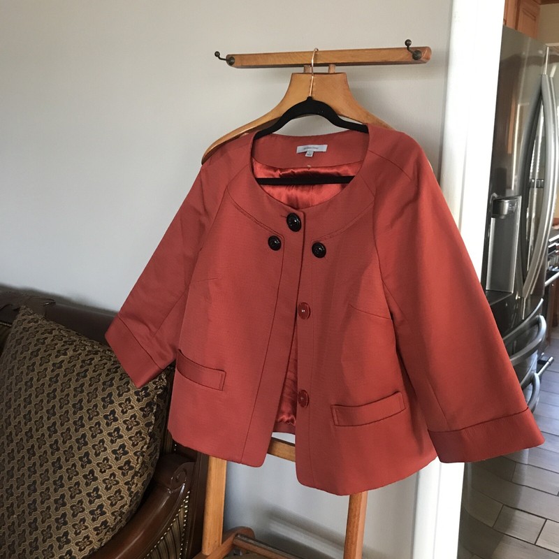 burnt orange classiques entier womens blazer sz L