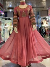 NEW ARRIVAL PAKISTANI/INDIAN LADIES FULL STITCHED MAXCI LONG FROCK 3 PC