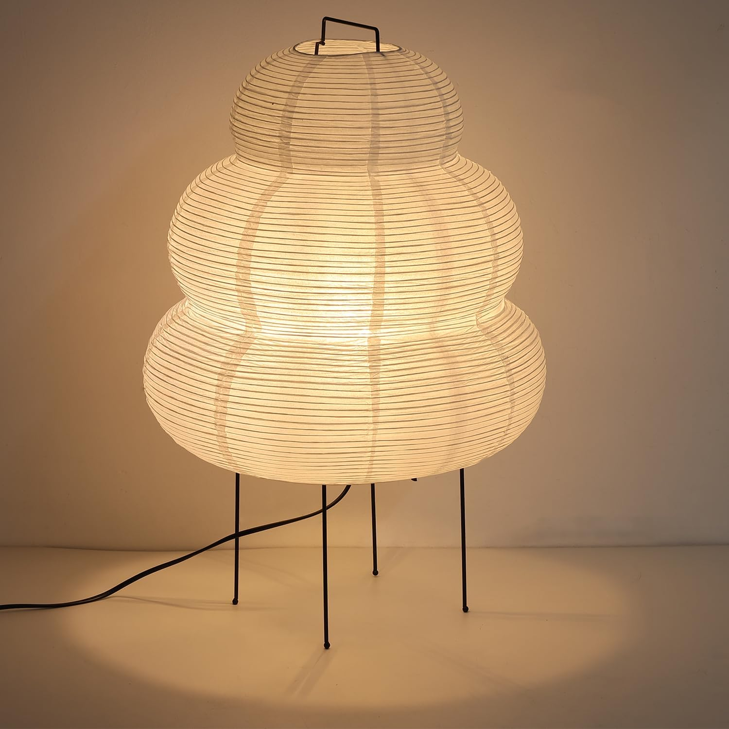 Noguchi Style Akari Rice Paper Floor Lamp in Paper Lantern Design