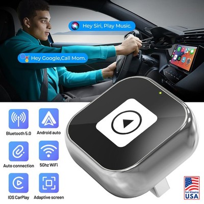 2 in 1 WIFI Wireless Carplay AI box Android Auto Adapter Converter USB Dongle