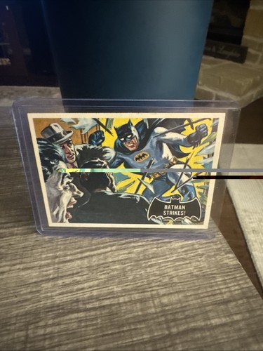 1966 Topps Batman Black Bat #12 Batman Strikes — Raw