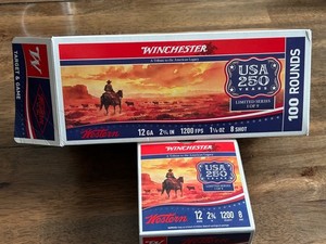 WINCHESTER USA 250 YEARS 12GA EMPTY SHOTGUN SHELL CARTON and BOX