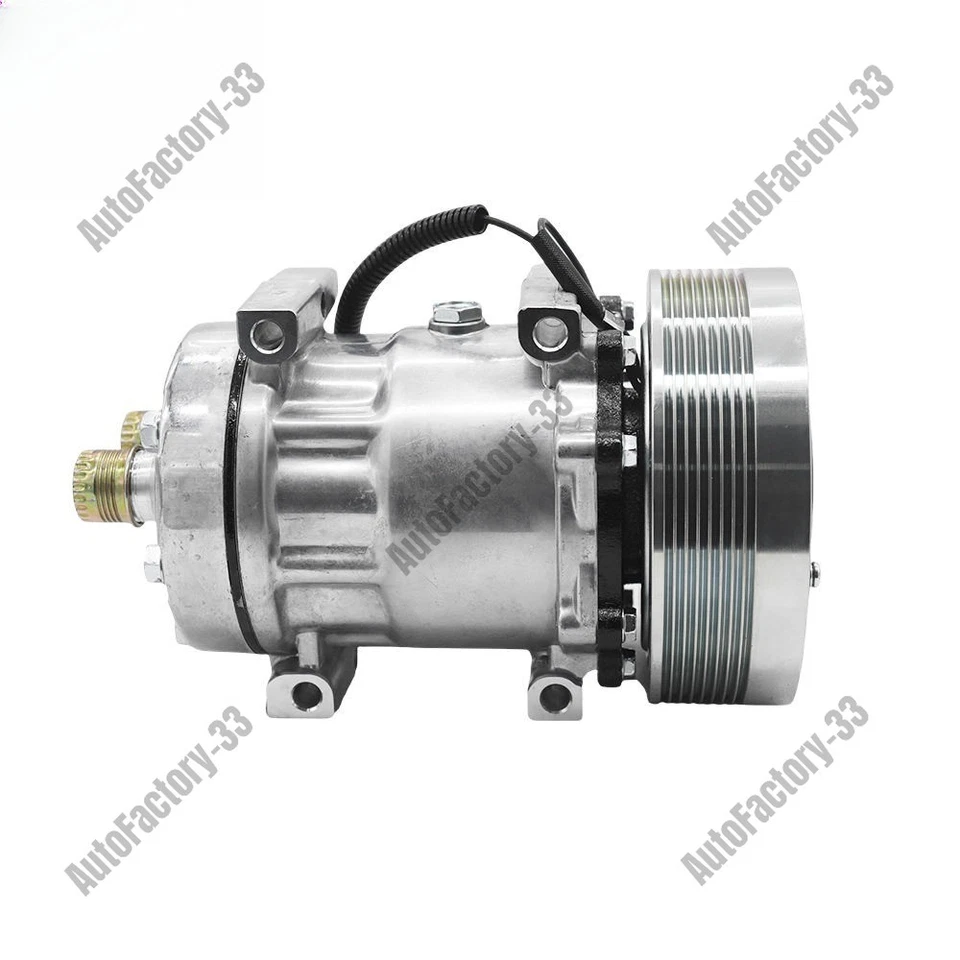 12V SD7H15 A/C Compressor 86992688 for New Holland TG230 T8020 TG275 T8030 T8040 - Image 2 of 4