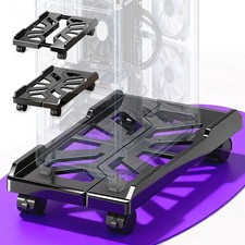 Adjustable Computer Tower Stand with Locking Wheels   Mobile CPU Holder for Home